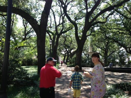 Walking to ( Robert) Johnson Square