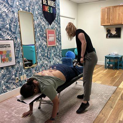 Chiropractic adjustment and cupping