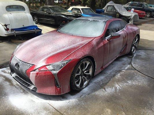 Foam Wash on this Lexus LC500