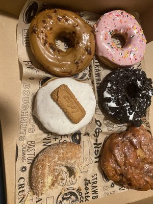 Maple Bacon, Homer, Cookie Butter, Cookies N' Cream, Apple Fritter, Apple Cider.