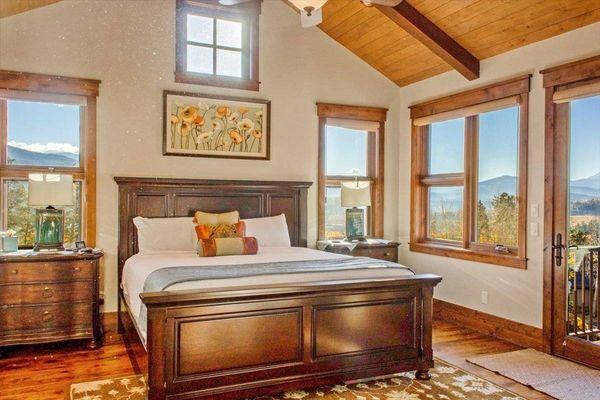 Wake up to beautiful views of the mountains at one of PMI Summit Colorado's vacation rentals.