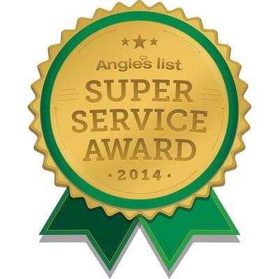 We're proud to have earned Angie's List's Super Service Award. Thanks to our customers who shared their experience in reviews!