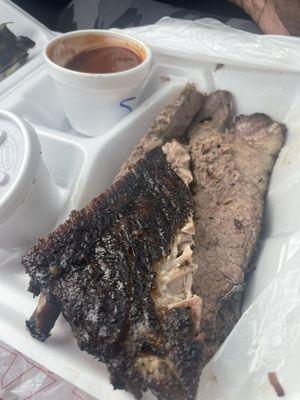 Ribs and brisket