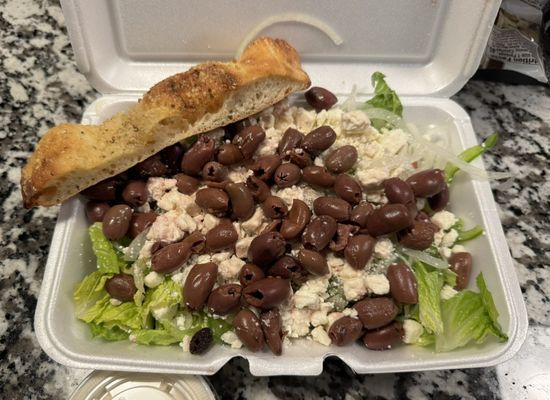 Greek Salad with lots of Kalamata olives