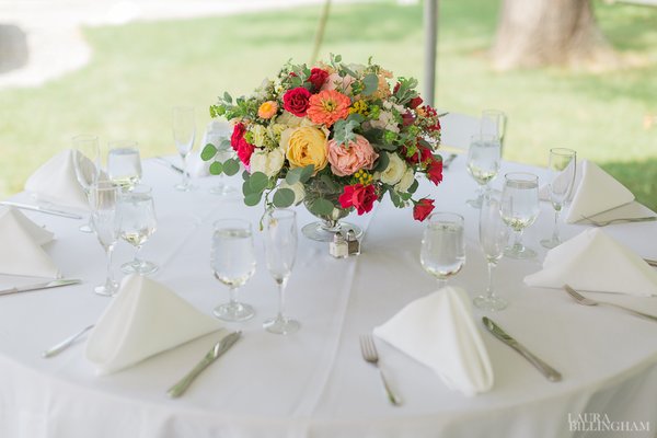 centerpiece for a garden wedding