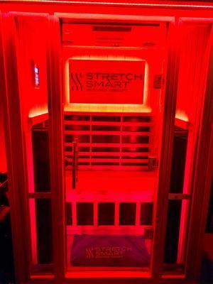 Infrared sauna after my massage