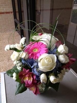 The "Designer's Choice" bouquet that my mother was given for her birthday. Beautiful!