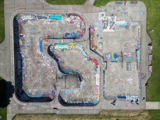 Pacific Community Park - Skate Park - Drone View