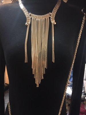 Beautiful statement necklaces.