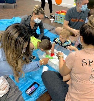 Social play with other children is important for language development.