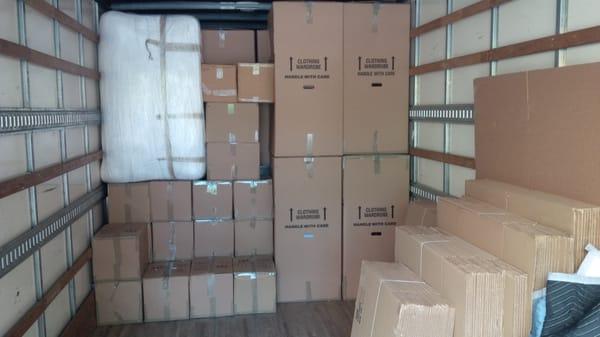 We organize everything box and piece of furniture in our trucks,