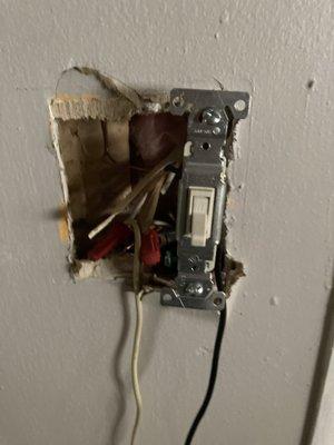 TOOK OUT FRUSTRATION OF RIPPING OUT ELECTRICAL SWITCH PLATES