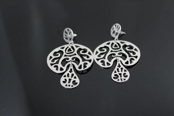 Handcrafted silver earrings from Maxico