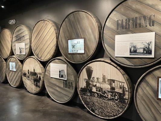 Displays inside visitor center