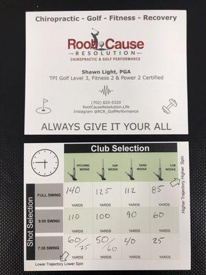 Distance control wedge chart