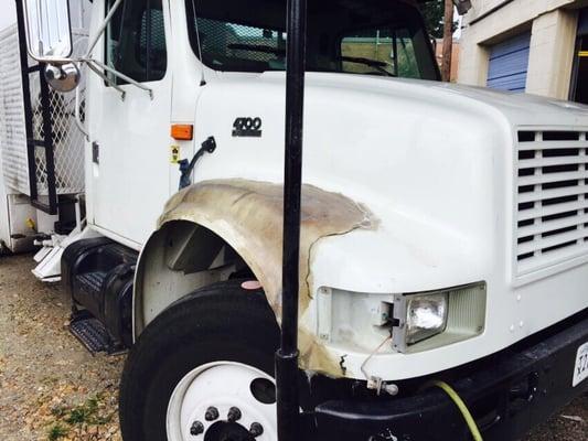 Fiber glass top and inside makes for strong repair