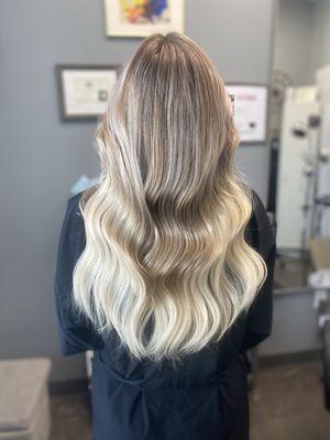 Balayage and Halo Extension