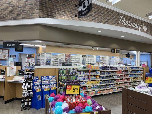 Pharmacy counter, very clean layout.