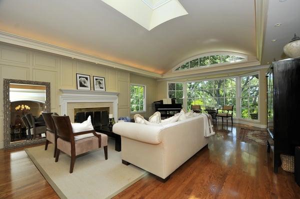 Here is a living room of a beautiful Woodside home we have leased out several times over the years.