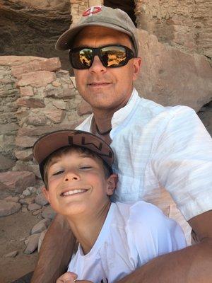 Owner Bryan with his son Tory on the San Juan River