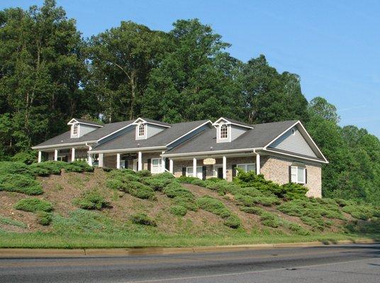 The office as viewed from Haywood Road near Asheville Hwy.