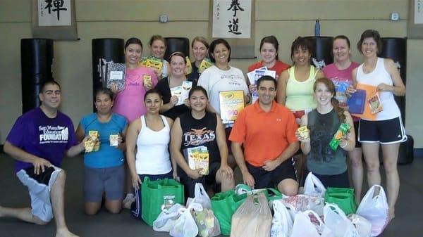 The group after the Trade School Supplies for a Workout 2010