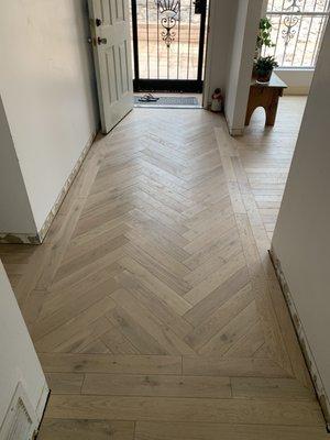 Herringbone entryway