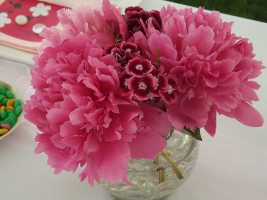 Pink Peonies and Sweet Williams from Simply Life Farm