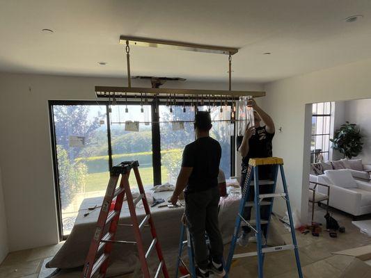 Dining room light in progress