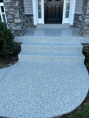 Elevate the look of your home with our porch and walkway concrete coating