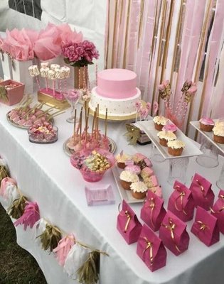 Dessert table for a graduation party