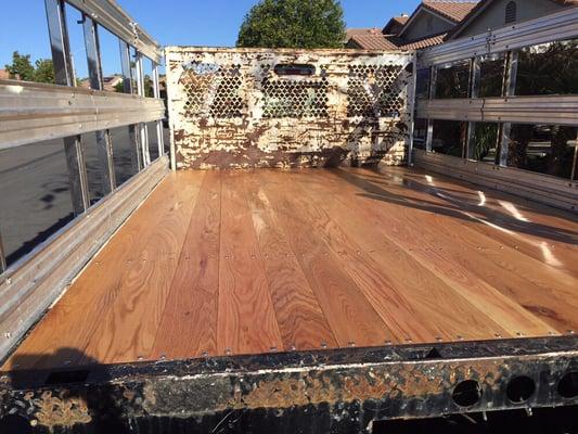 New 3/4 in. Oak floor boards installed.