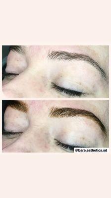 A perfectly enhance hue to structure the face. Brow Enhancement- $50