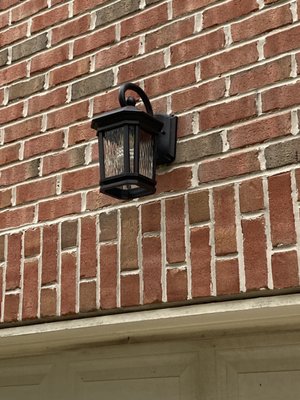 Light installed above our garage