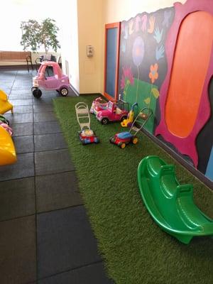 A sampling of the ride on and push toys.