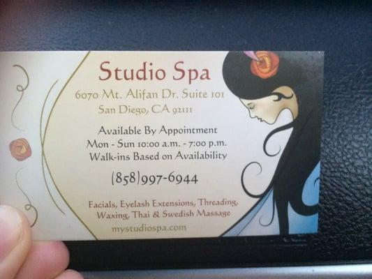 Had a pretty good experience at Studio Spa for our one hour couples massage. I would recommend it!