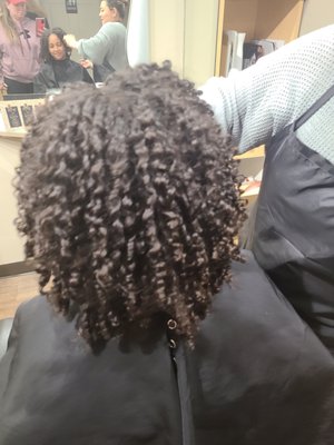 Picture of her curls when the stylist was done...