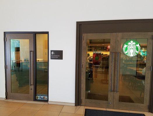 We're right next to Starbucks!