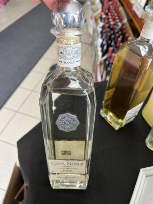 Organic Casa Noble Tequila that I was having such a hard time finding ! Glad they had it here .