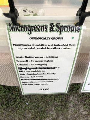 Organically Grown Microgreens