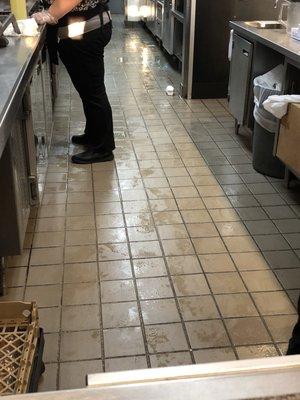 Terrible customer service.  The  floor has so much oil that 1 staff slid from one end to the other.