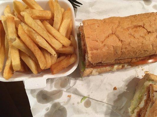 Poboy and fries