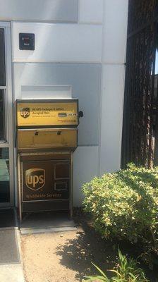 PUBLIC UPS Drop Box in front security office. Security falsely claimed its PRIVATE UPS Drop Box