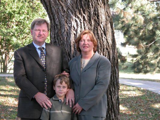 Taken in early years of the practice, founders with their young son.