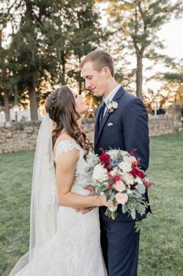 Half up bridal style with braid