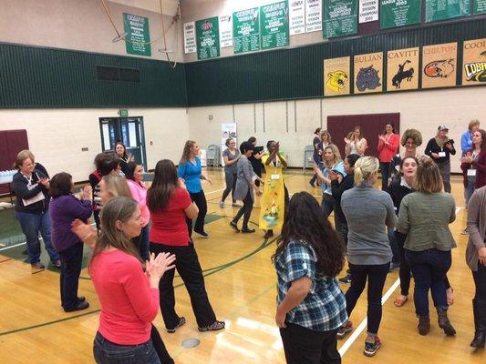 Leading a workshop on bringing movement into the classroom for increased engagement, learning and fun!