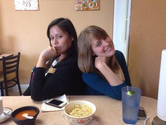 Lovely ladies awaiting Pupusas!