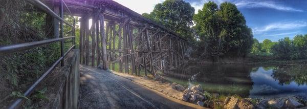 Can't miss this old railroad underpass along Aldridge Creek Greenway in South Huntsville, AL  20150614