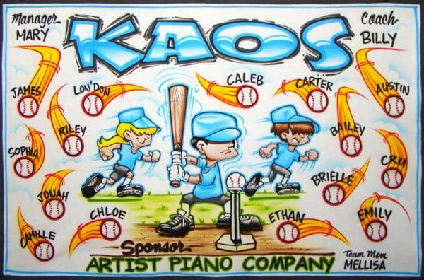 Kaos Airbrush Baseball Banner