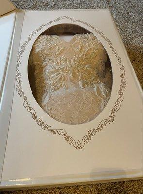 Wedding dress cleaning and lifetime guarantee preservation